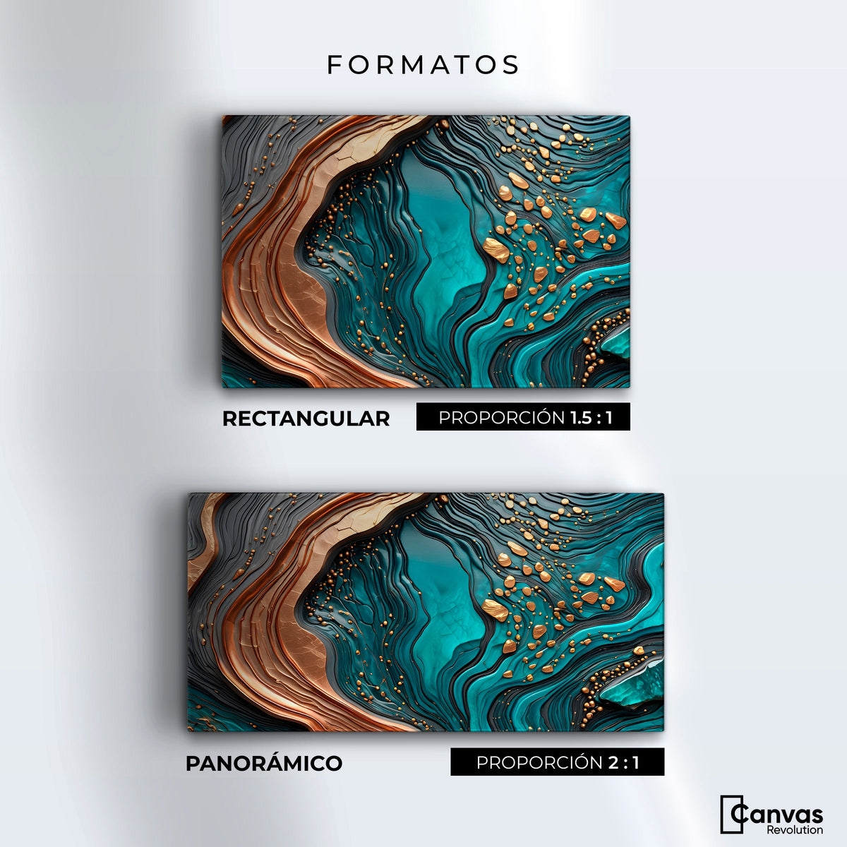 Cuadros Decorativos Canvas Revolution | Elegancia Acuatica | Formatos