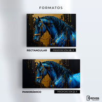Cuadros Decorativos Canvas Revolution | Elegancia Azul Oro | Formatos