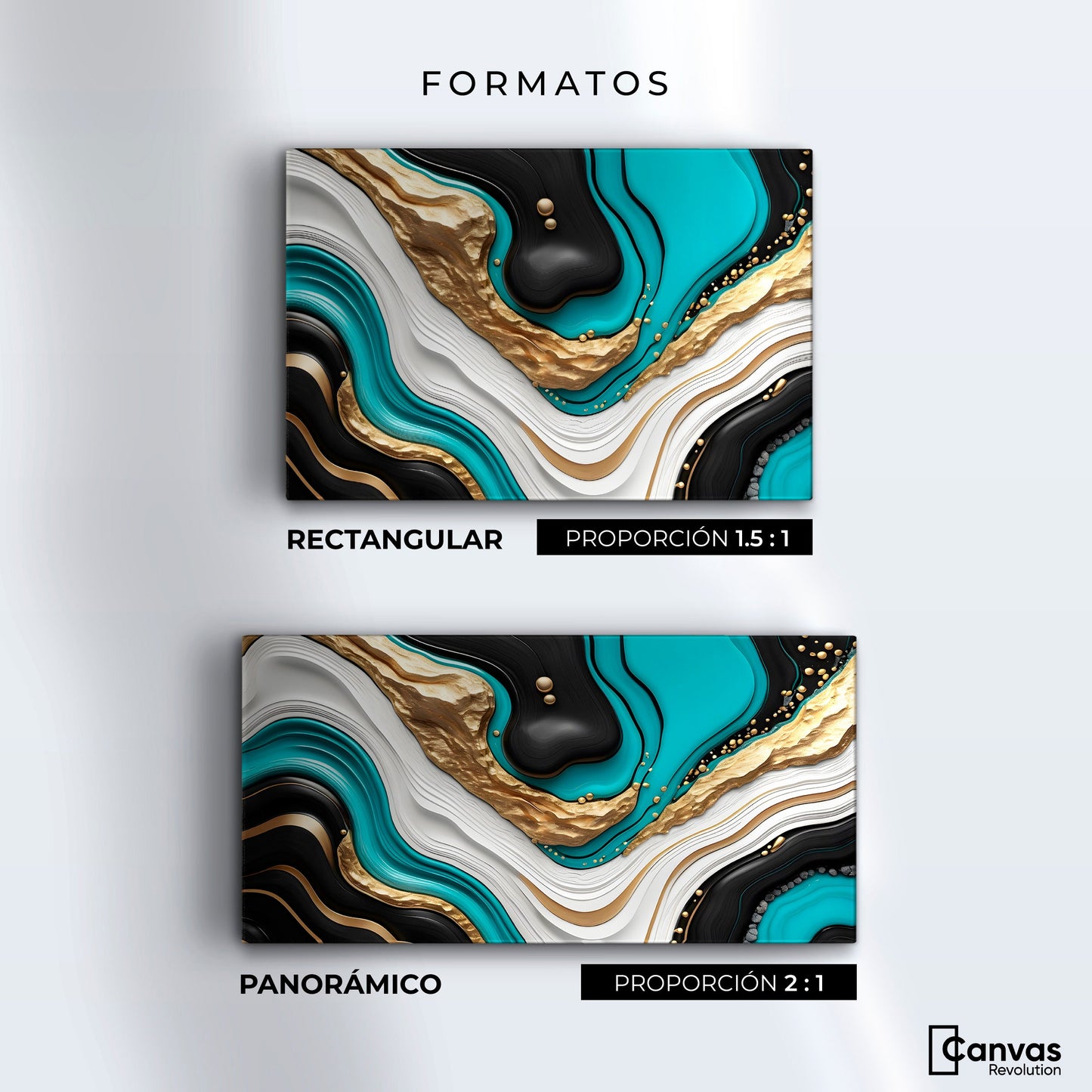 Cuadros Decorativos Canvas Revolution | Elegancia Fluida | Formatos