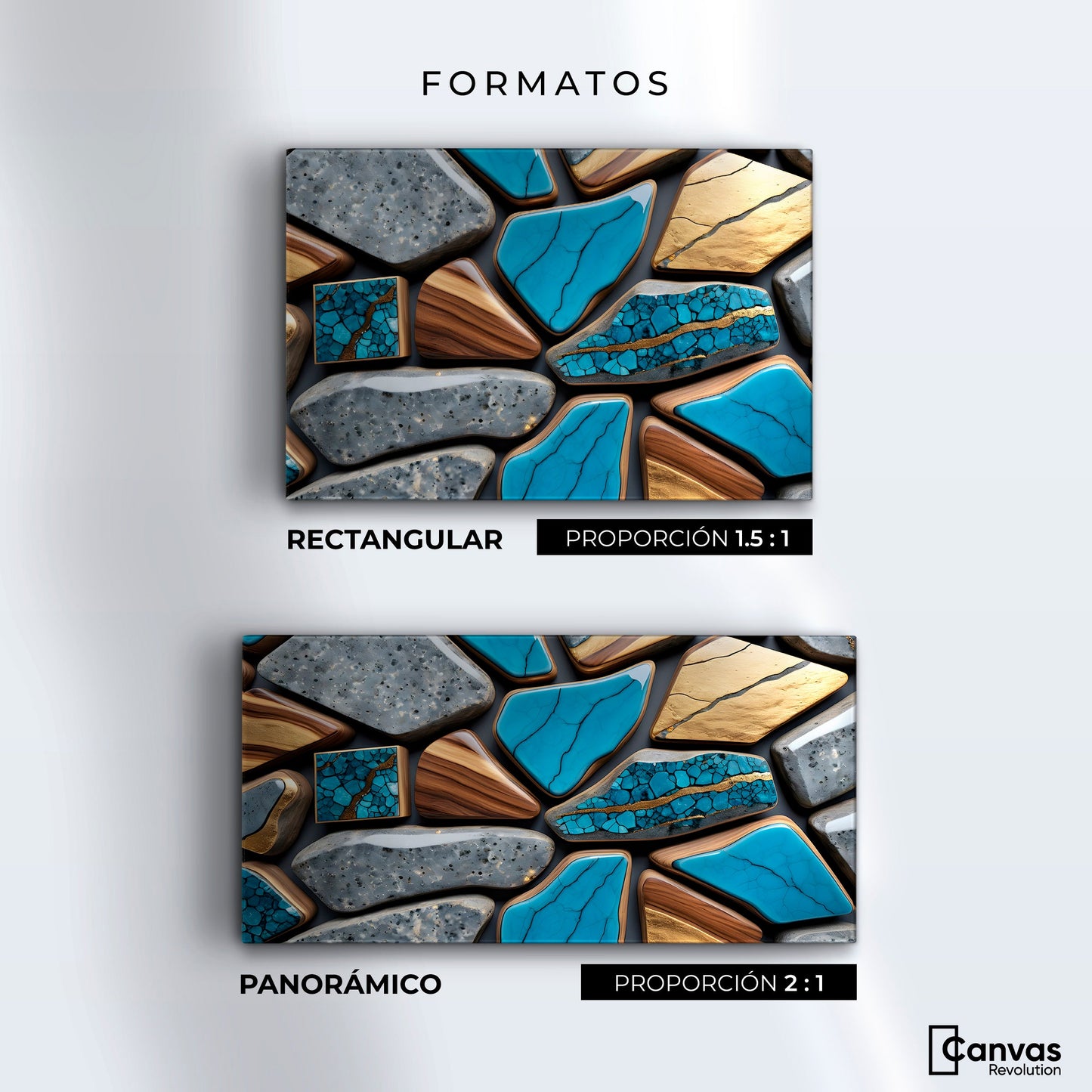 Cuadros Decorativos Canvas Revolution | Elegancia Geologica | Formatos