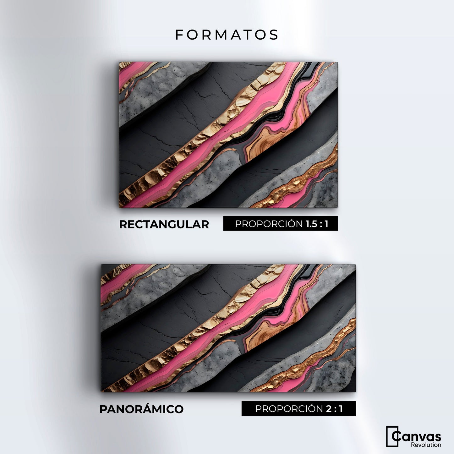 Cuadros Decorativos Canvas Revolution | Elegancia Marmol | Formatos