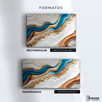 Cuadros Decorativos Canvas Revolution | Estratos Dorados | Formatos