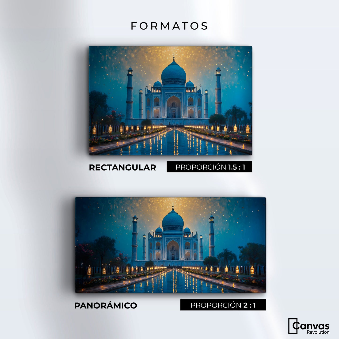 Cuadros Decorativos Canvas Revolution | Estrellas Taj Mahal | Formatos