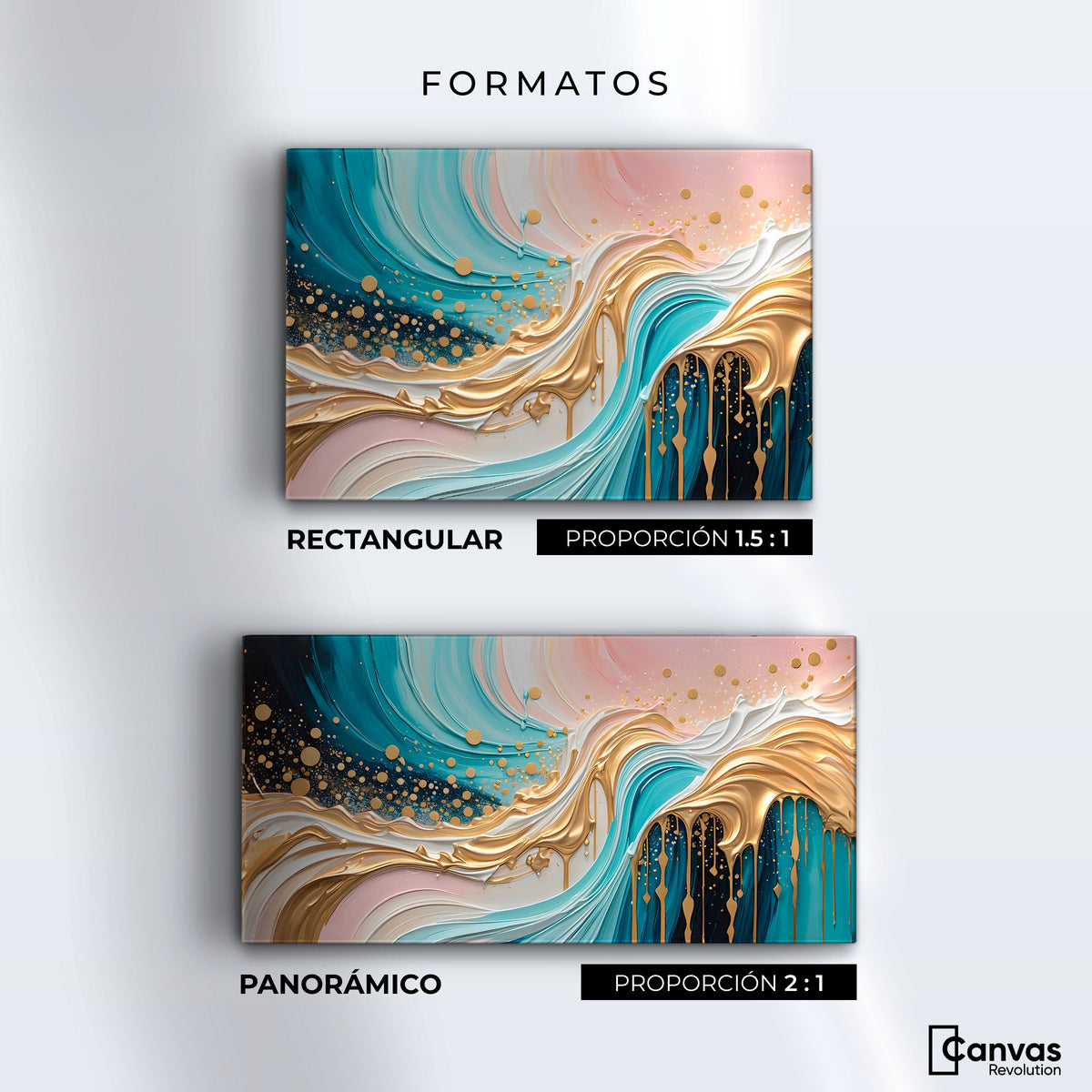 Cuadros Decorativos Canvas Revolution | Fragmentos Liquidos | Formatos