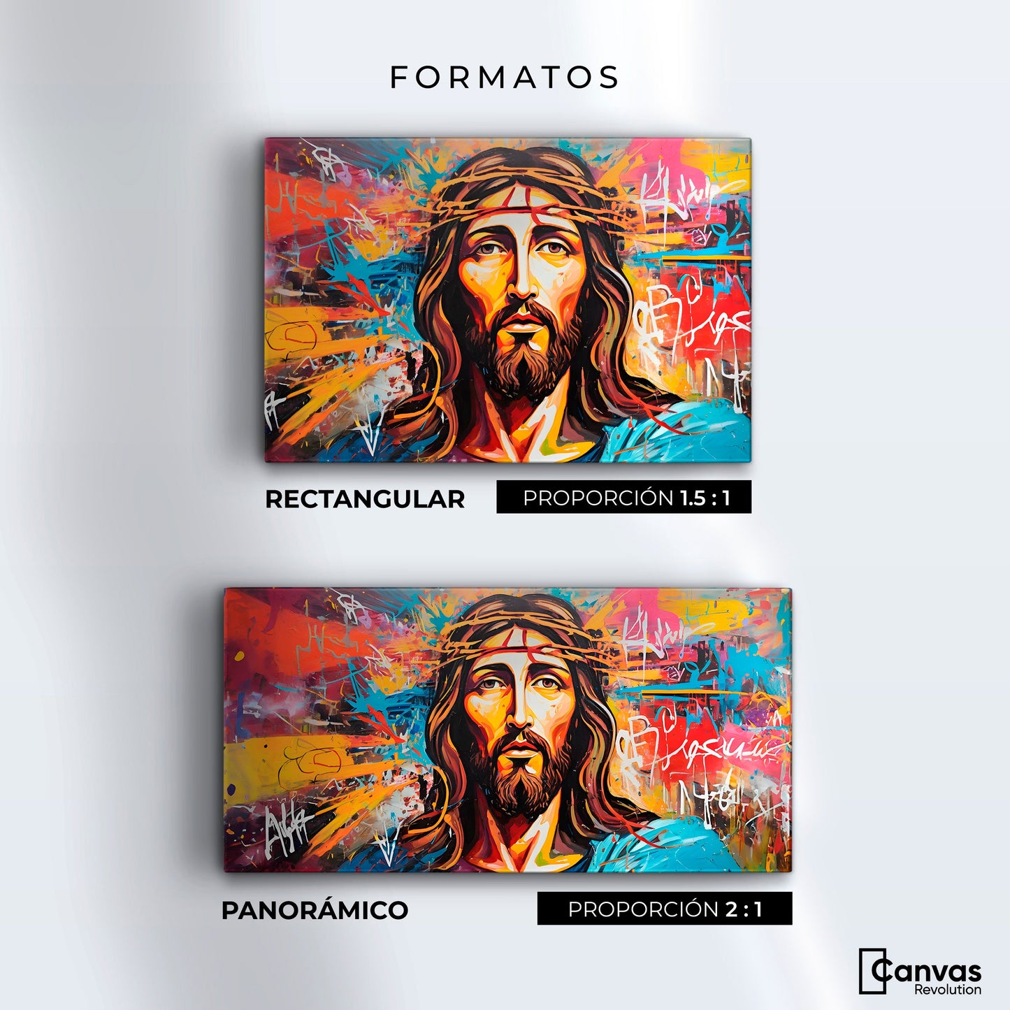 Cuadros Decorativos Canvas Revolution | Grafiti Sagrado | Formatos