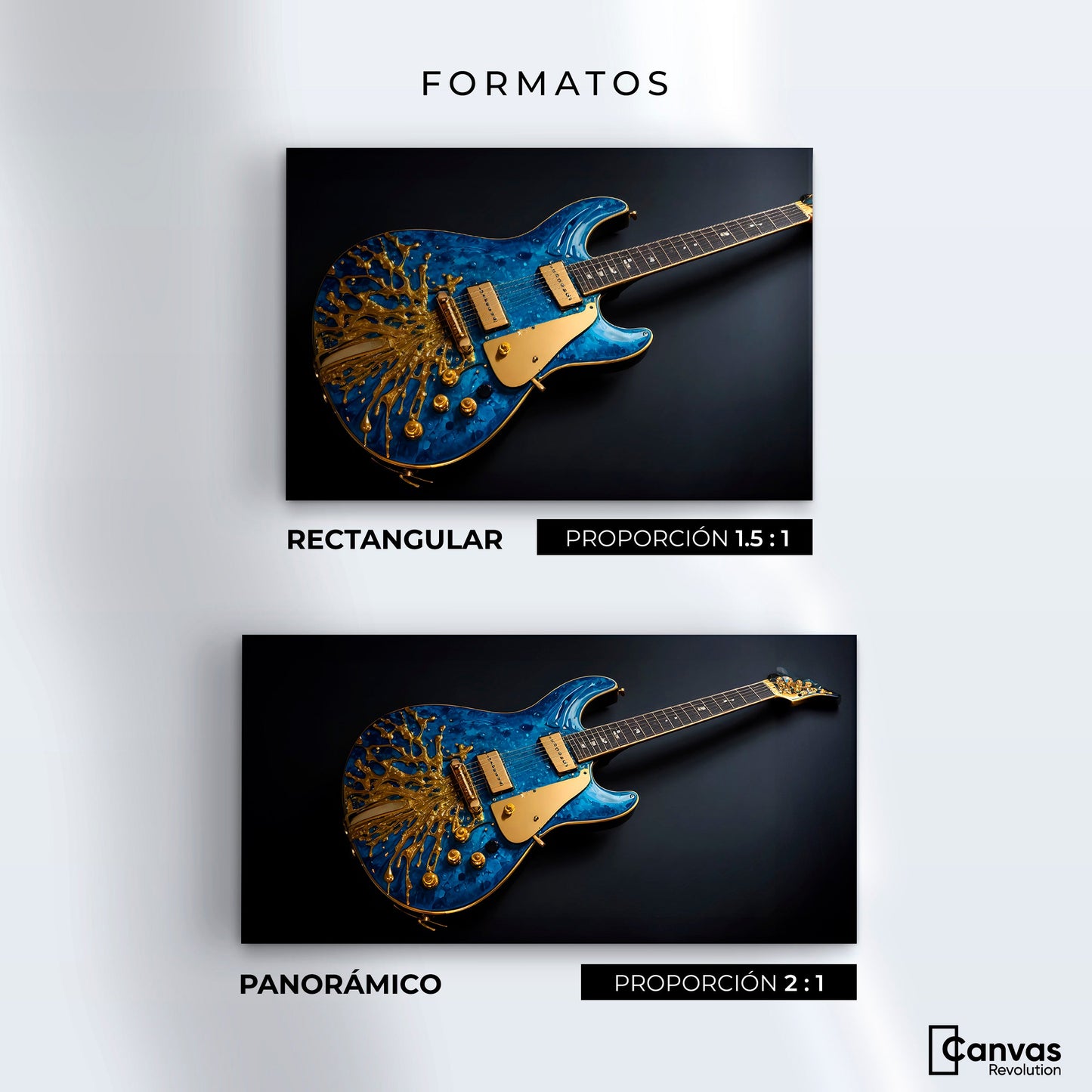 Cuadros Decorativos Canvas Revolution | Guitarra Estelar | Formatos