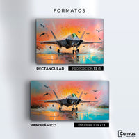 Cuadros Decorativos Canvas Revolution | Jet Pista Aerea | Formatos