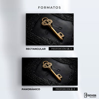 Cuadros Decorativos Canvas Revolution | Llave Dorada | Formatos