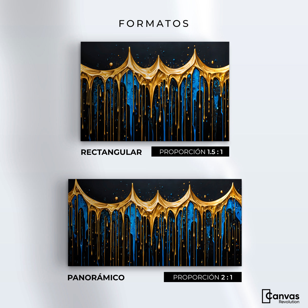 Cuadros Decorativos Canvas Revolution | Lluvia Brillante | Formatos