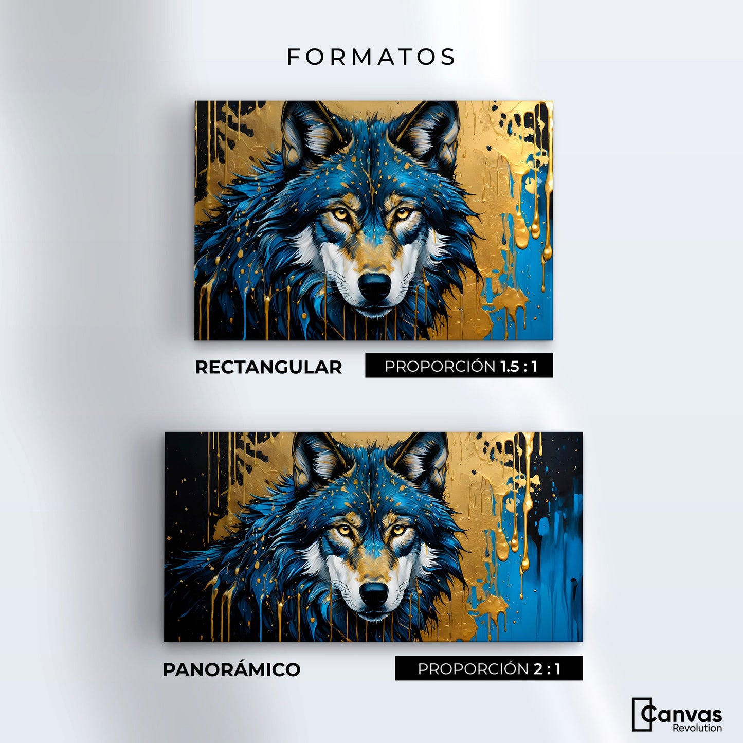Cuadros Decorativos Canvas Revolution | Lobo Majestuoso | Formatos