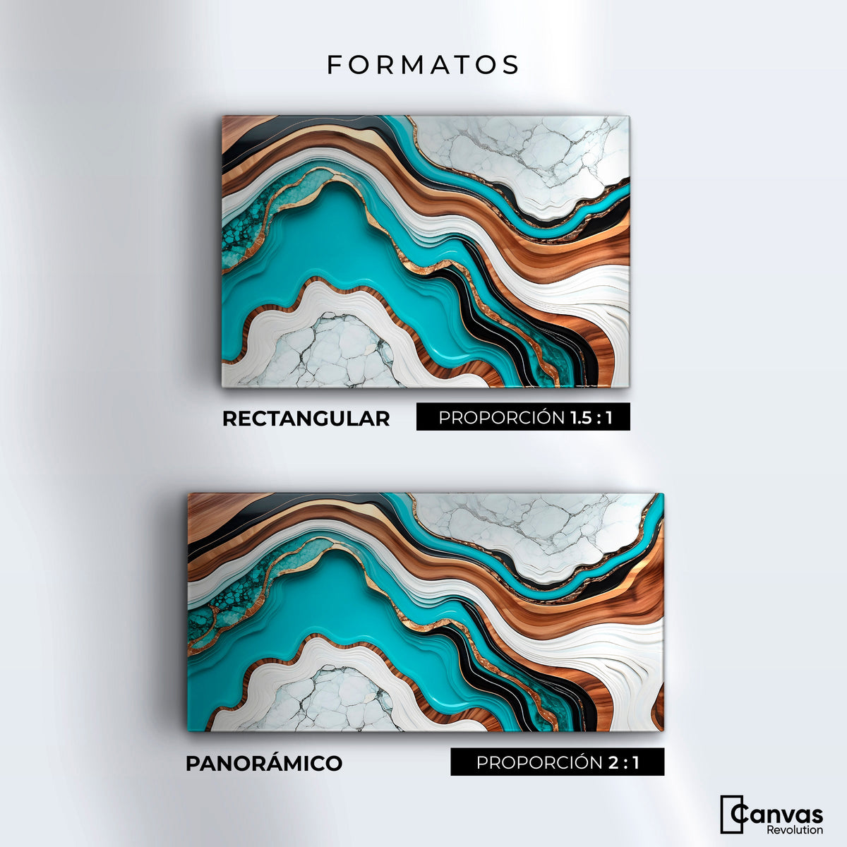 Cuadros Decorativos Canvas Revolution | Marmol Acuatico | Formatos