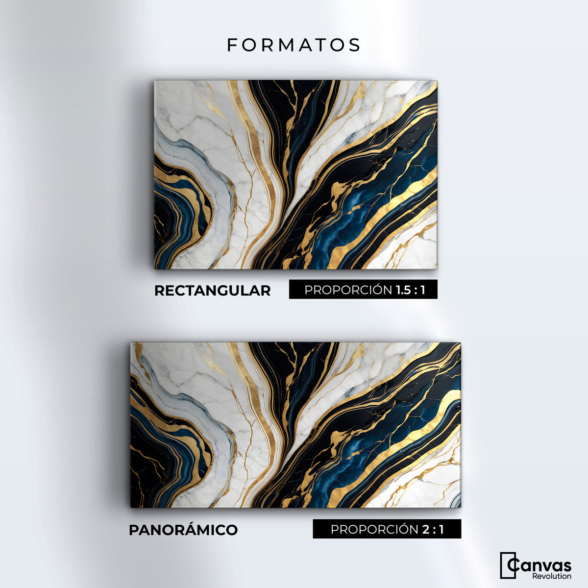 Cuadros Decorativos Canvas Revolution | Marmol Lujoso Oro | Formatos