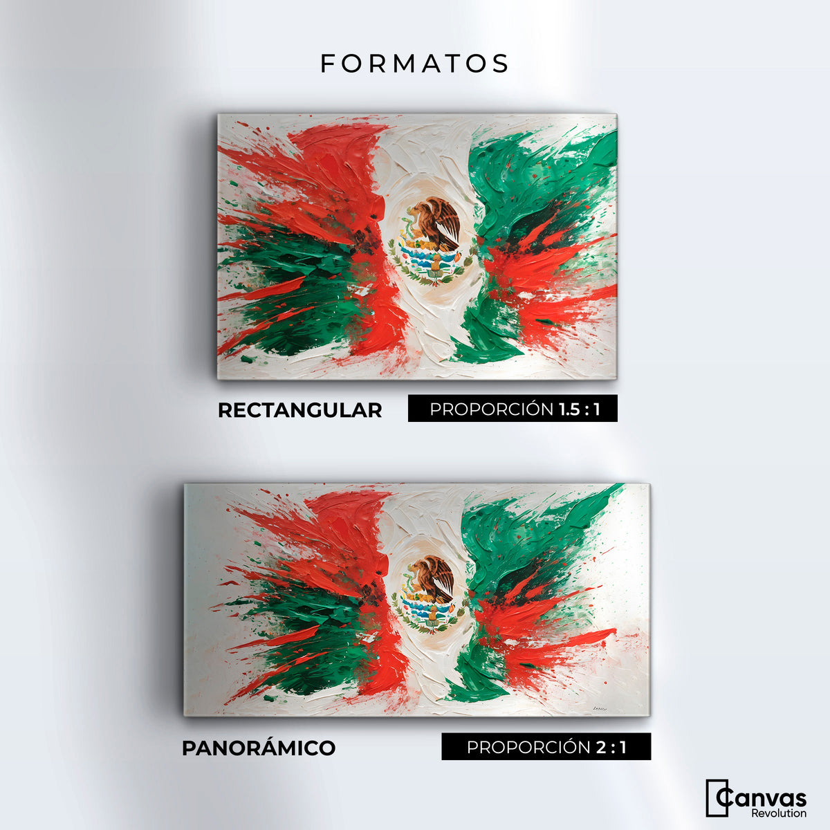 Cuadros Decorativos Canvas Revolution | Mexico Bandera | Formatos