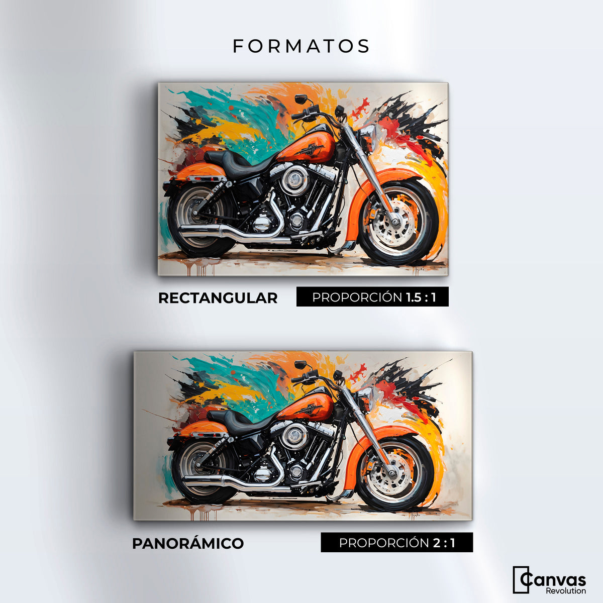 Cuadros Decorativos Canvas Revolution | Motocicleta Clasica | Formatos