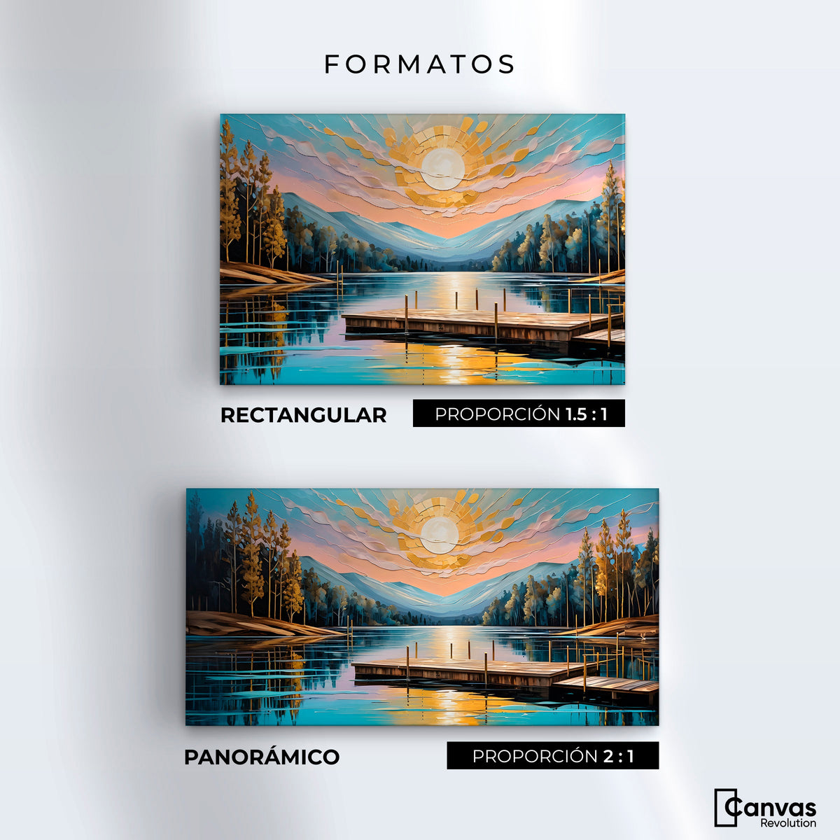 Cuadros Decorativos Canvas Revolution | Muelle Brillante | Formatos