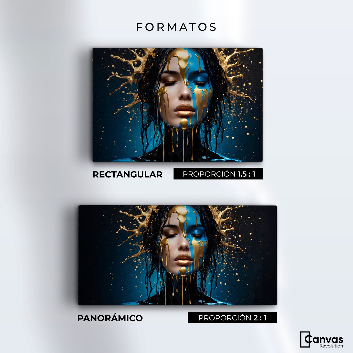Cuadros Decorativos Canvas Revolution | Nocturno Dorado | Formatos
