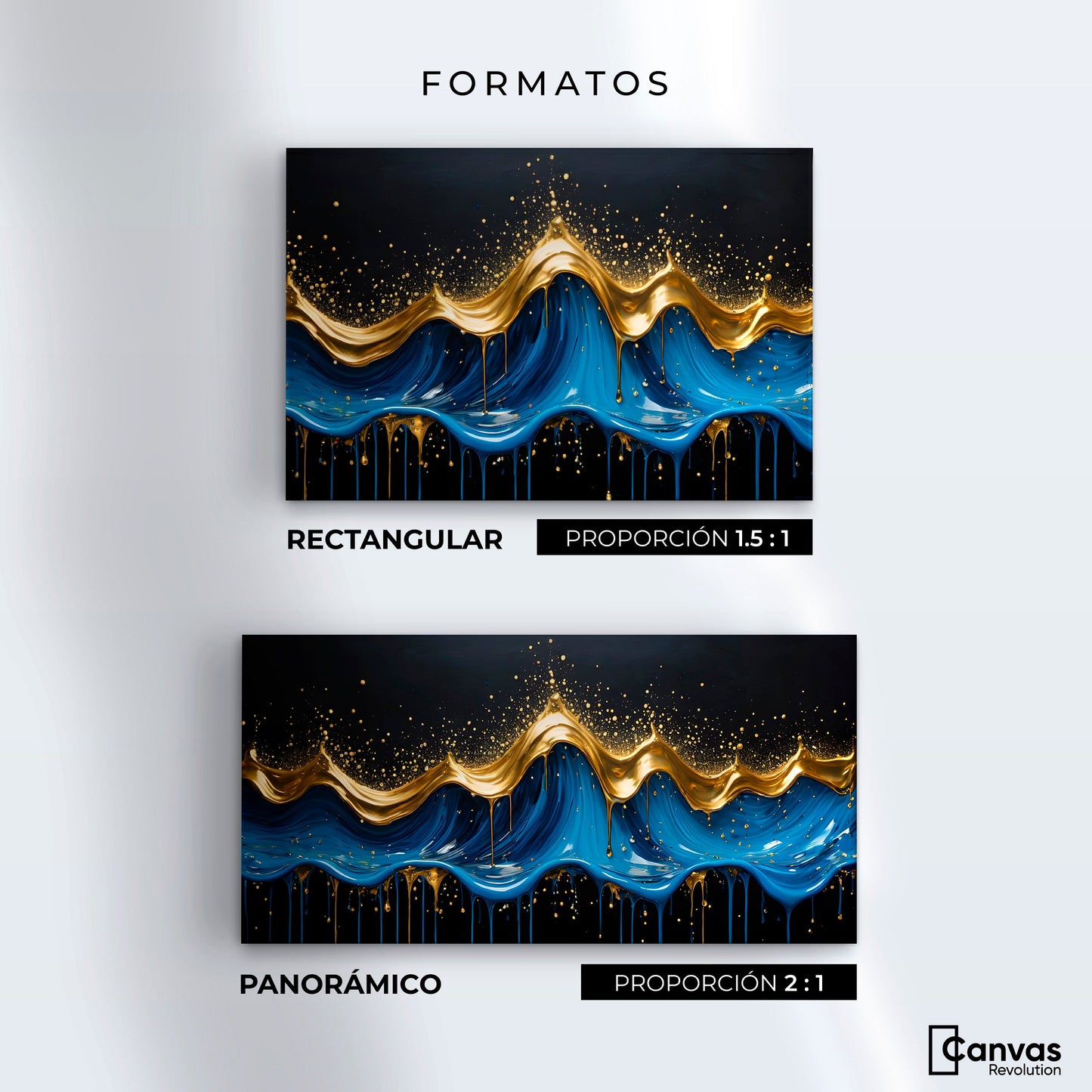 Cuadros Decorativos Canvas Revolution | Ondas Preciosas | Formatos