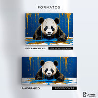 Cuadros Decorativos Canvas Revolution | Panda Azul Profundo | Formatos