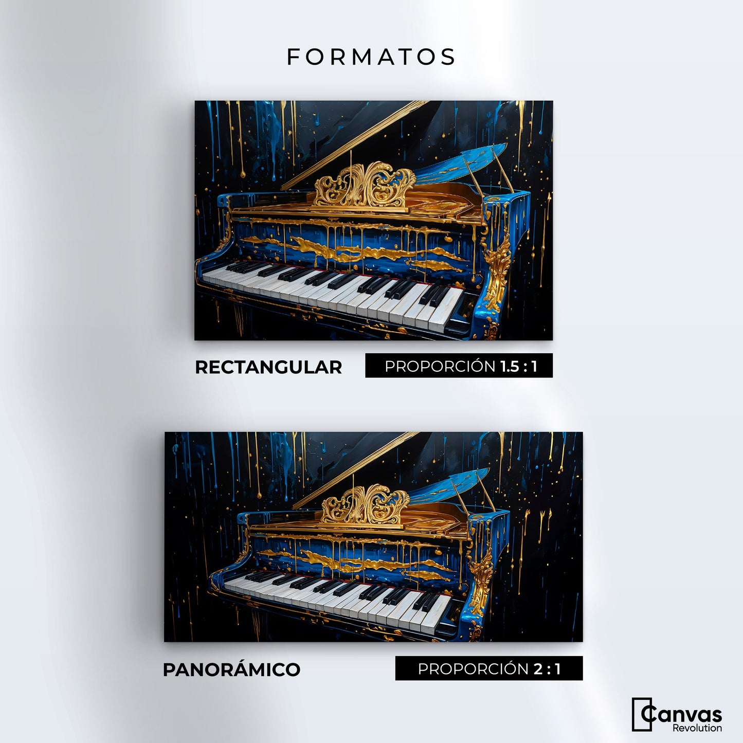 Cuadros Decorativos Canvas Revolution | Piano Cromatico | Formatos