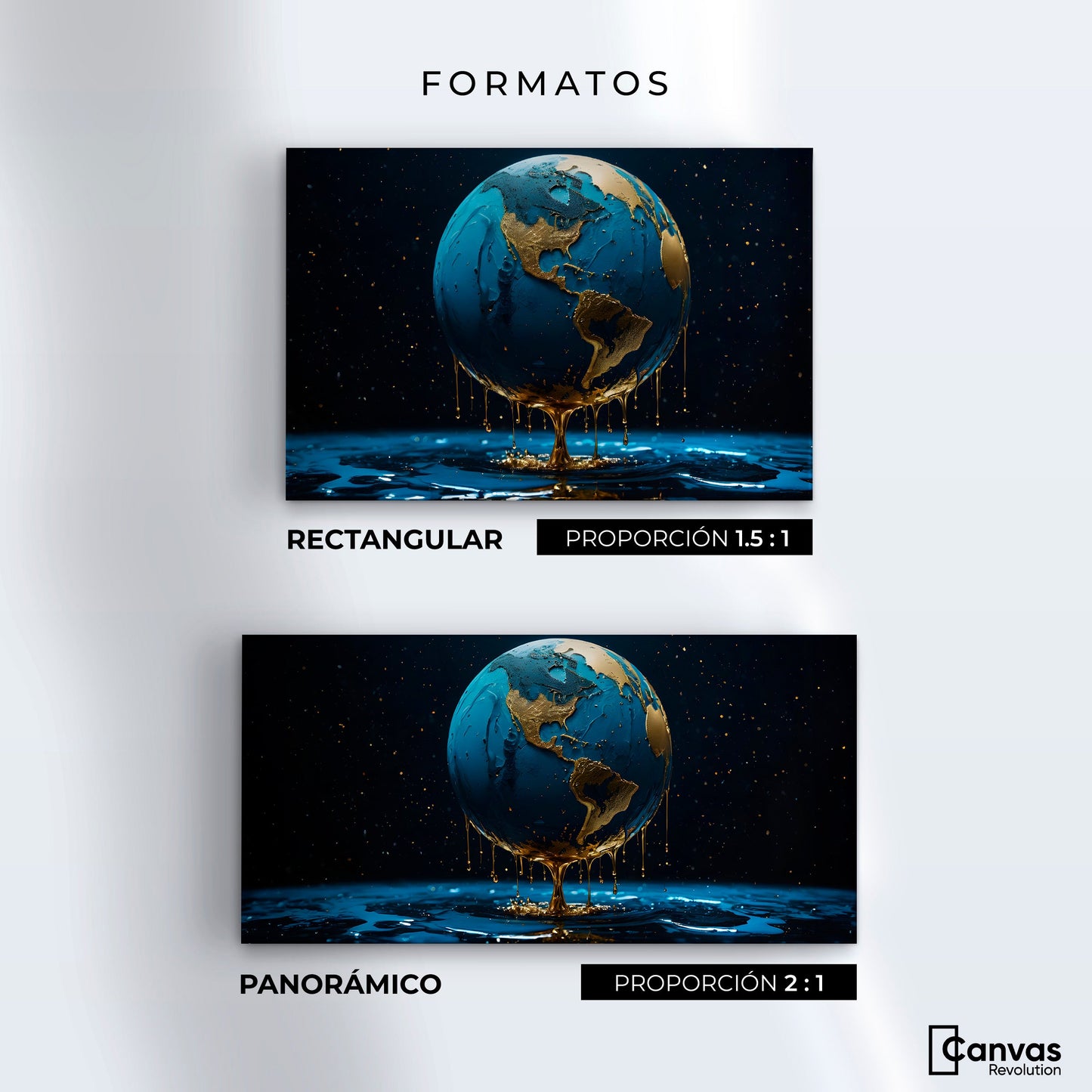 Cuadros Decorativos Canvas Revolution | Planeta Azul Zafiro | Formatos