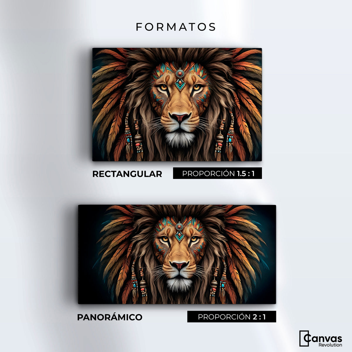 Cuadros Decorativos Canvas Revolution | Realeza Salvaje | Formatos