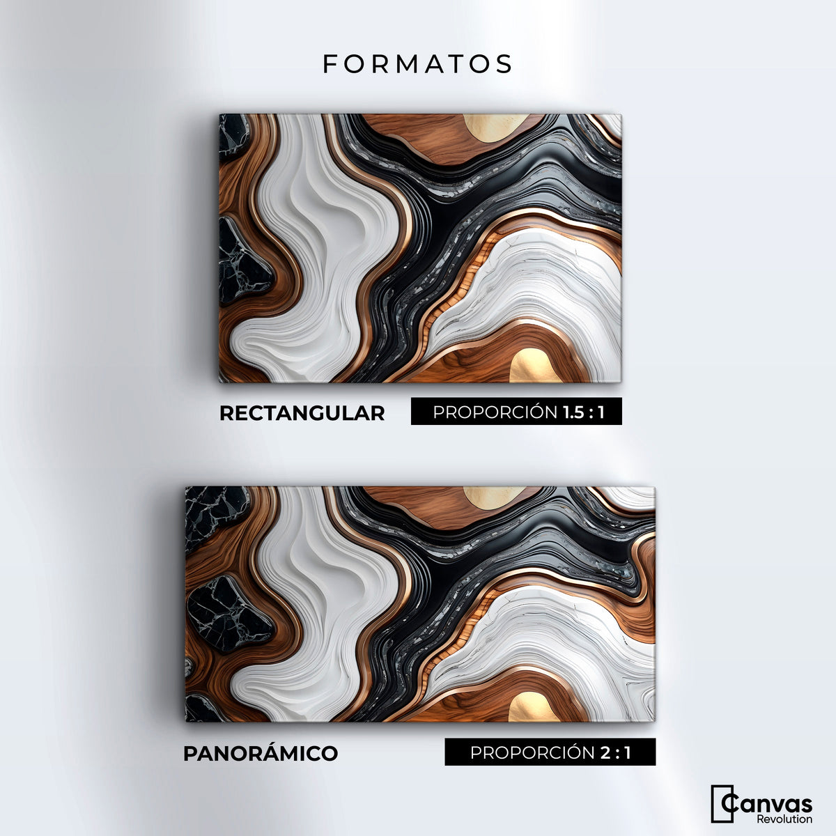 Cuadros Decorativos Canvas Revolution | Remolinos Elegantes | Formatos