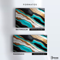 Cuadros Decorativos Canvas Revolution | Rio Oro Turquesa | Formatos