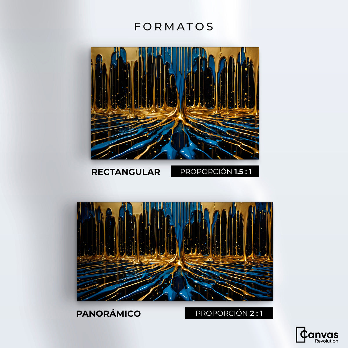Cuadros Decorativos Canvas Revolution | Simetria Liquida | Formatos