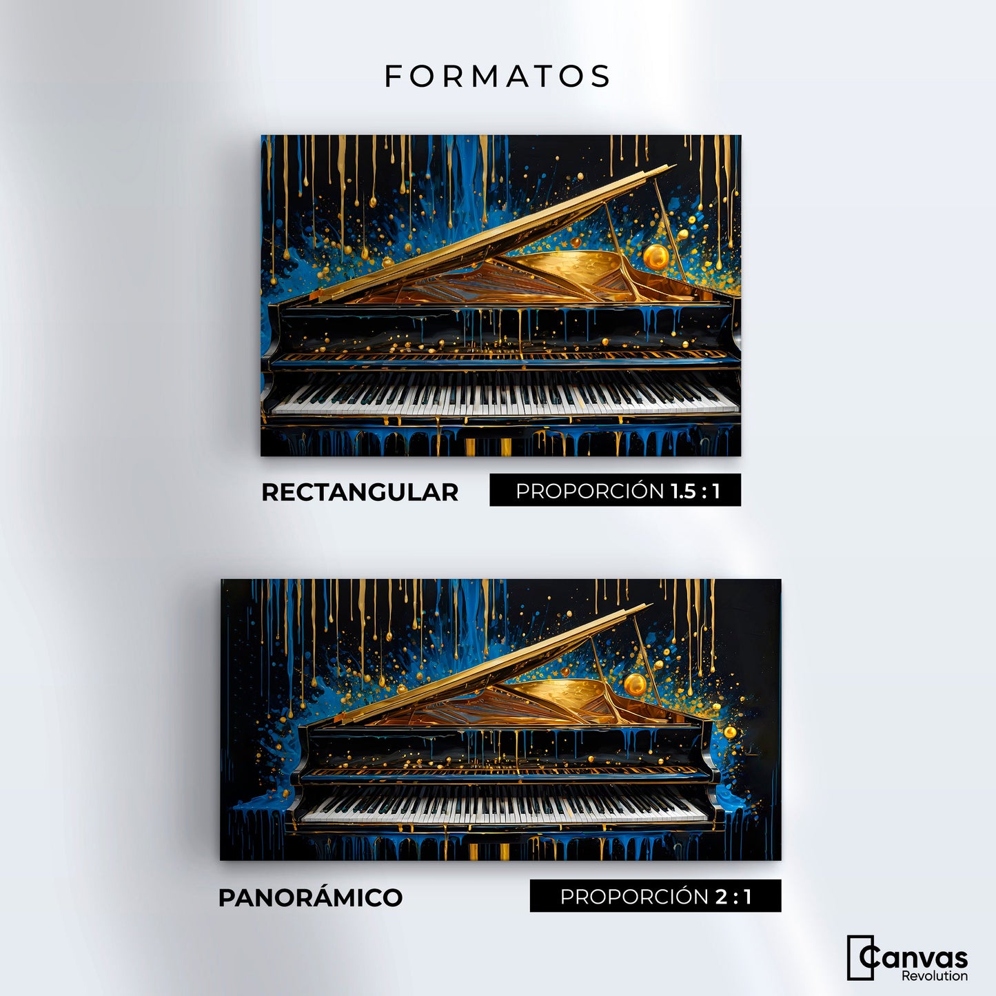 Cuadros Decorativos Canvas Revolution | Sinfonia Cromatica | Formatos