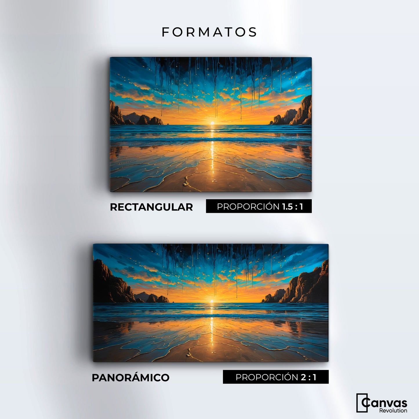 Cuadros Decorativos Canvas Revolution | Tranquilidad Dorada | Formatos