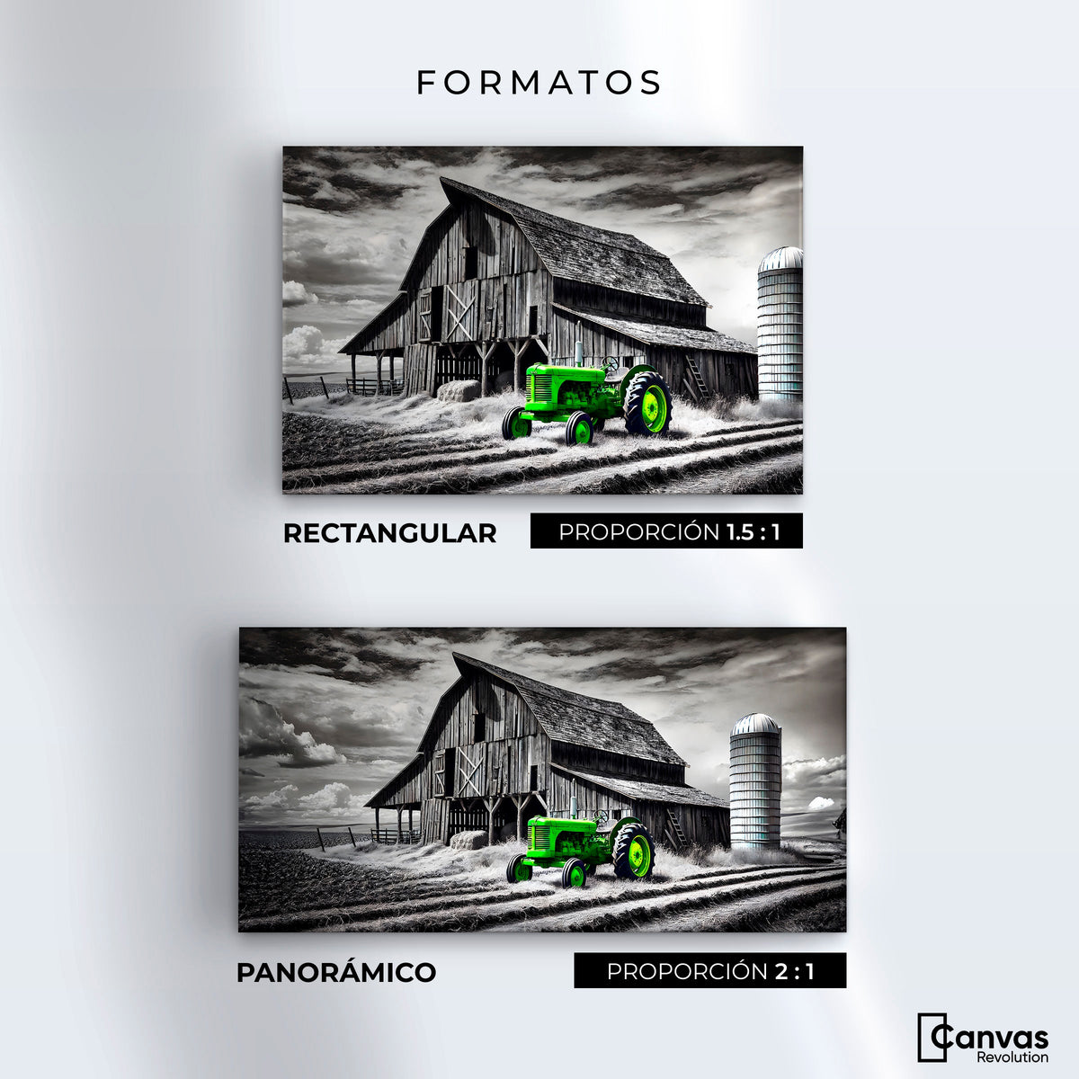 Cuadros Decorativos Canvas Revolution | Verde En La Granja | Formatos