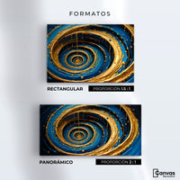 Cuadros Decorativos Canvas Revolution | Vortice Dorados | Formatos
