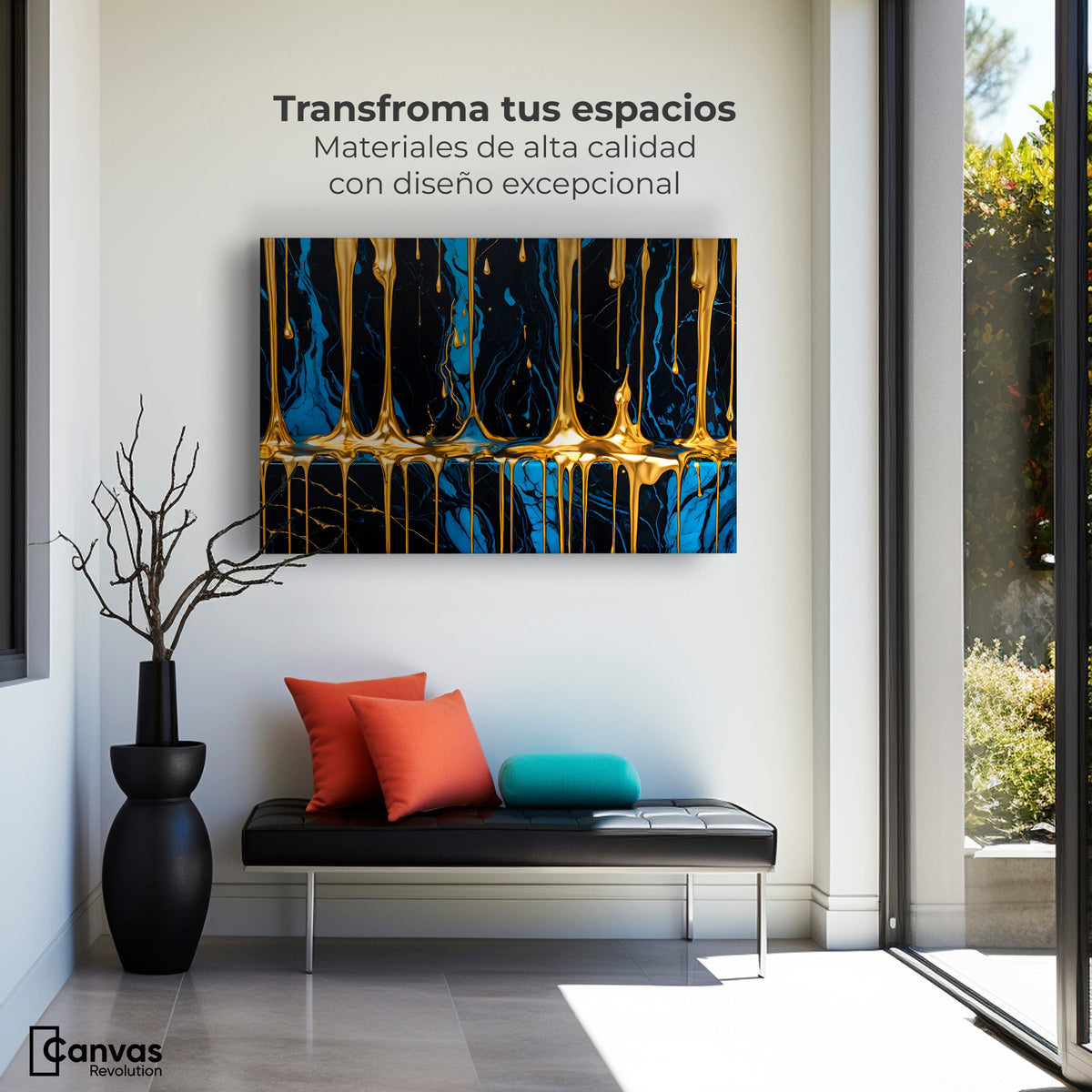 Cuadros Decorativos Canvas Revolution | Abstraccion Azul | Montaje1