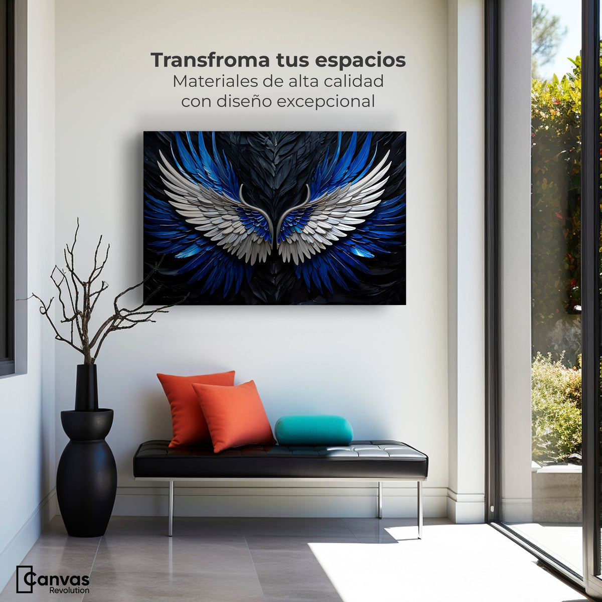 Cuadros Decorativos Canvas Revolution | Alas Angel Cosmico | Montaje1