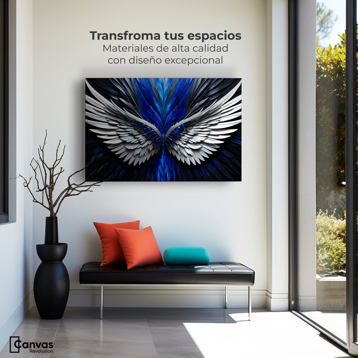 Cuadros Decorativos Canvas Revolution | Alas Angel Energia | Montaje1