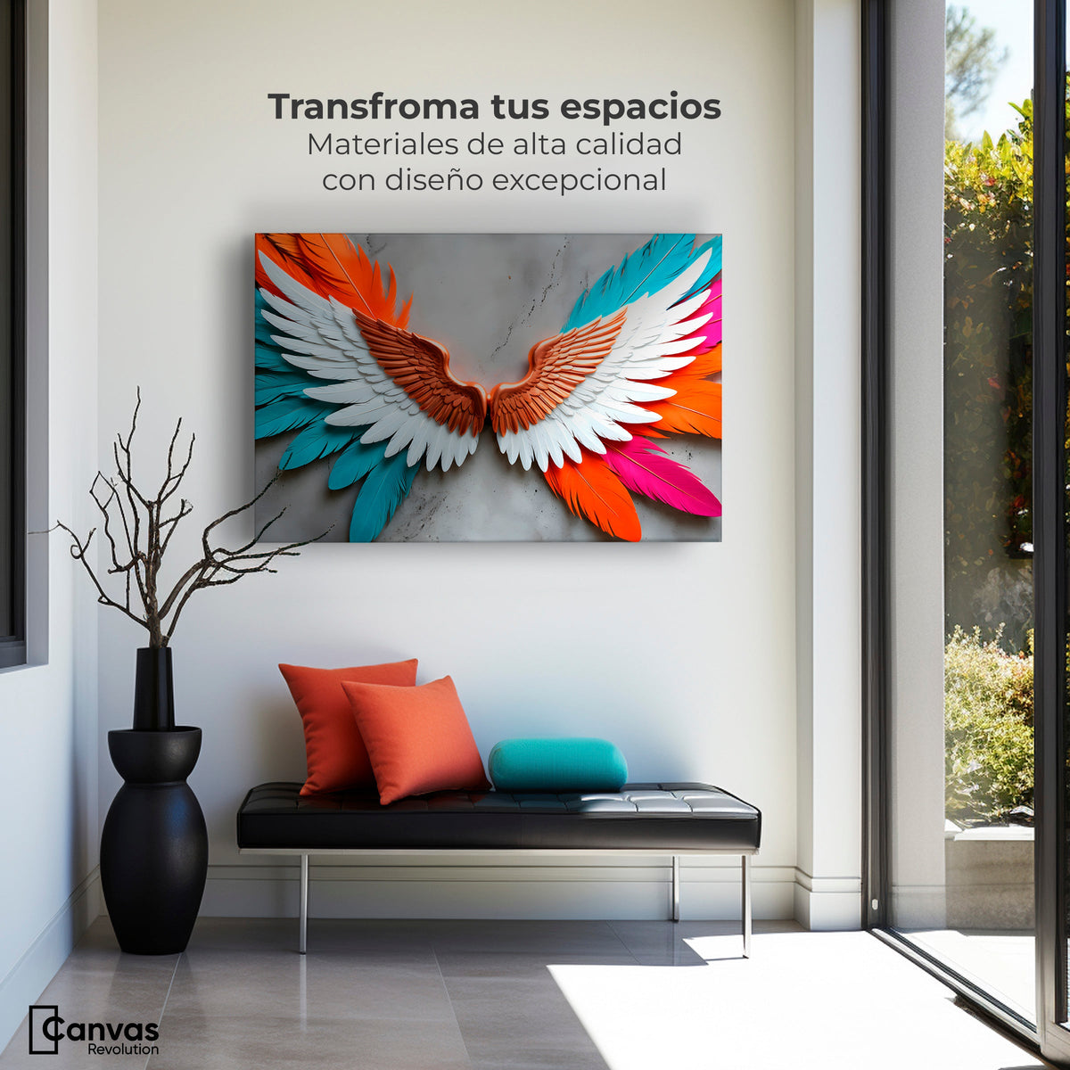 Cuadros Decorativos Canvas Revolution | Alas Angel Infinito | Montaje1
