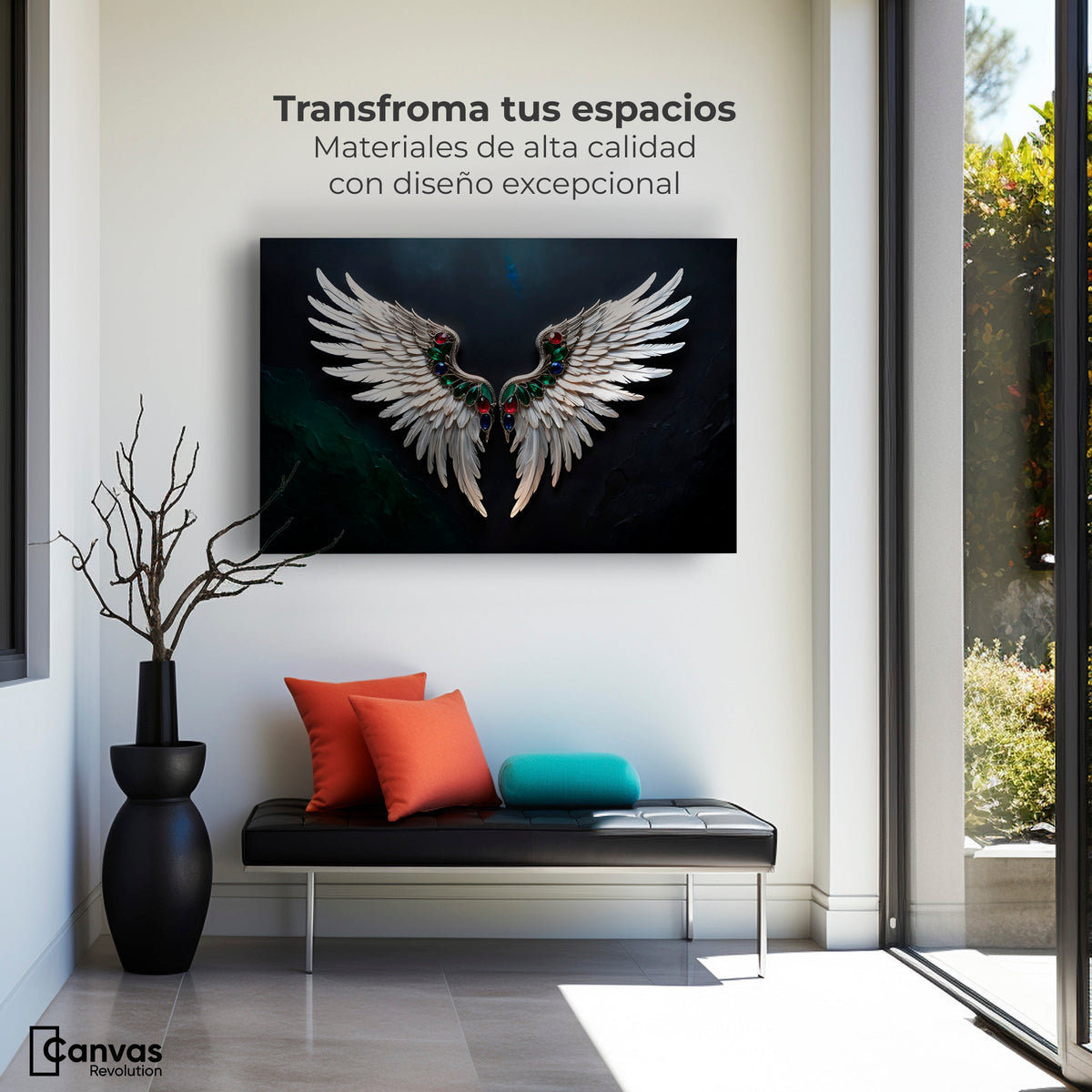 Cuadros Decorativos Canvas Revolution | Alas Angel Profundo | Montaje1