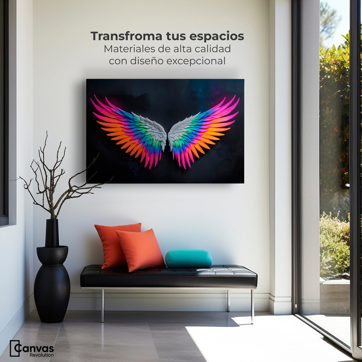 Cuadros Decorativos Canvas Revolution | Alas Angel Pureza | Montaje1