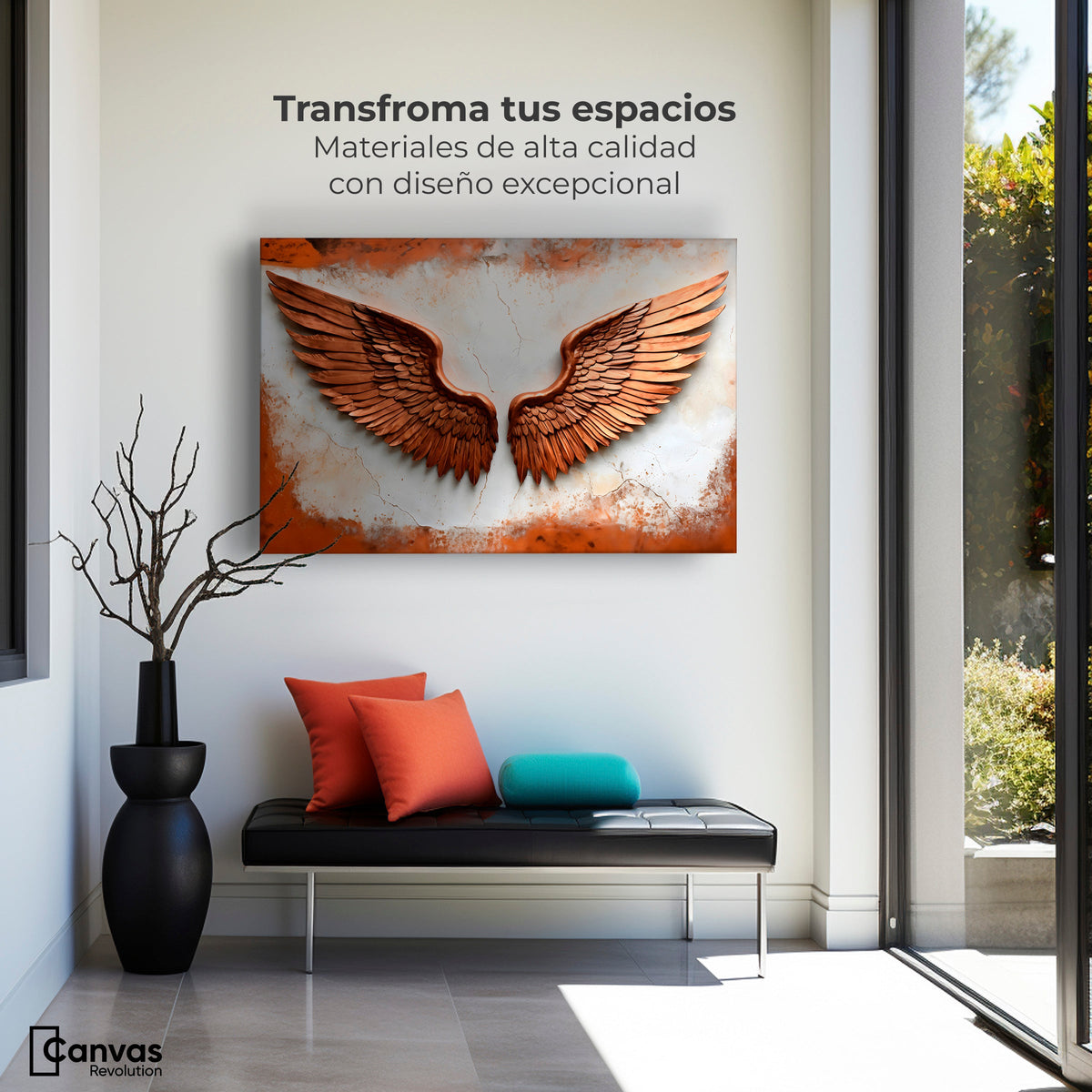 Cuadros Decorativos Canvas Revolution | Alas Angel Sublime | Montaje1