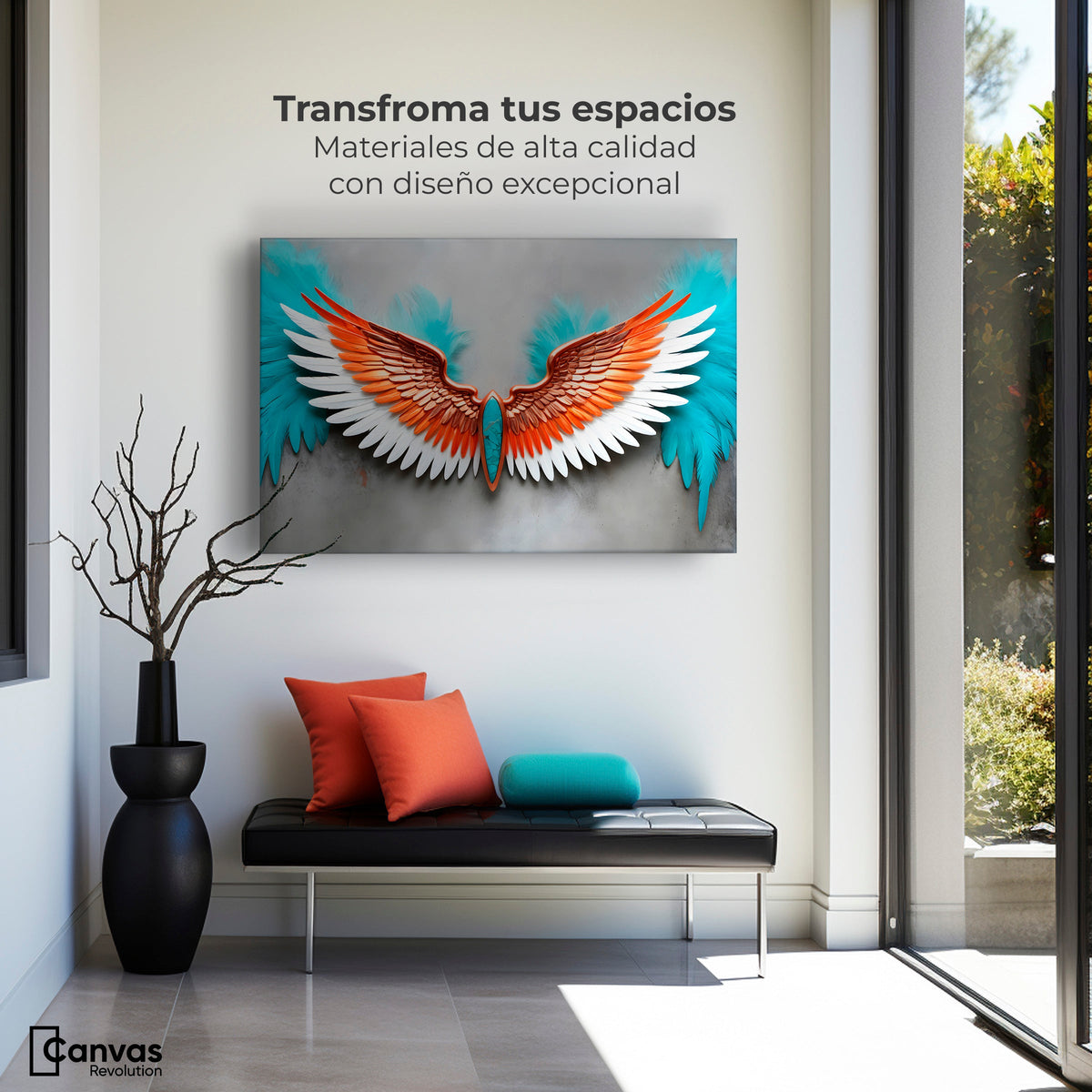 Cuadros Decorativos Canvas Revolution | Alas Angel Suenos | Montaje1