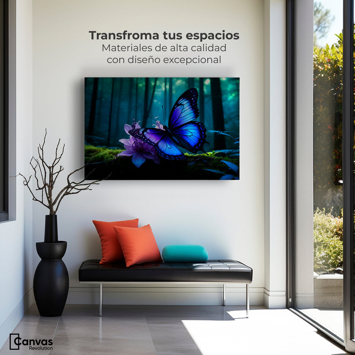 Cuadros Decorativos Canvas Revolution | Alas Entre Arboles | Montaje1