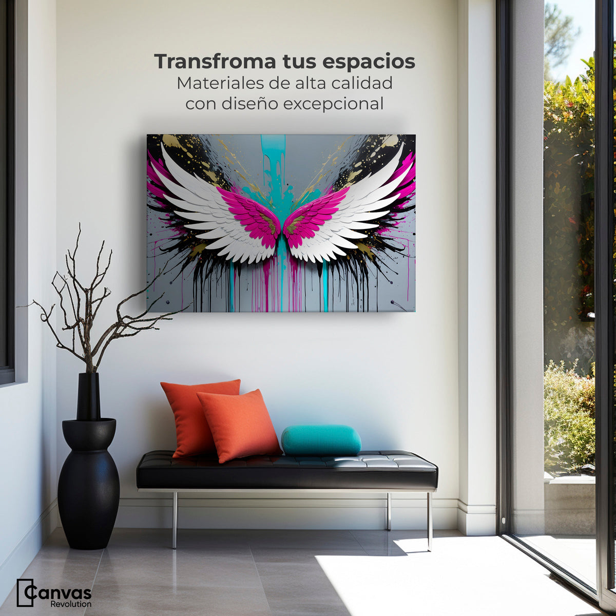 Cuadros Decorativos Canvas Revolution | Alas Vuelo Eterno | Montaje1
