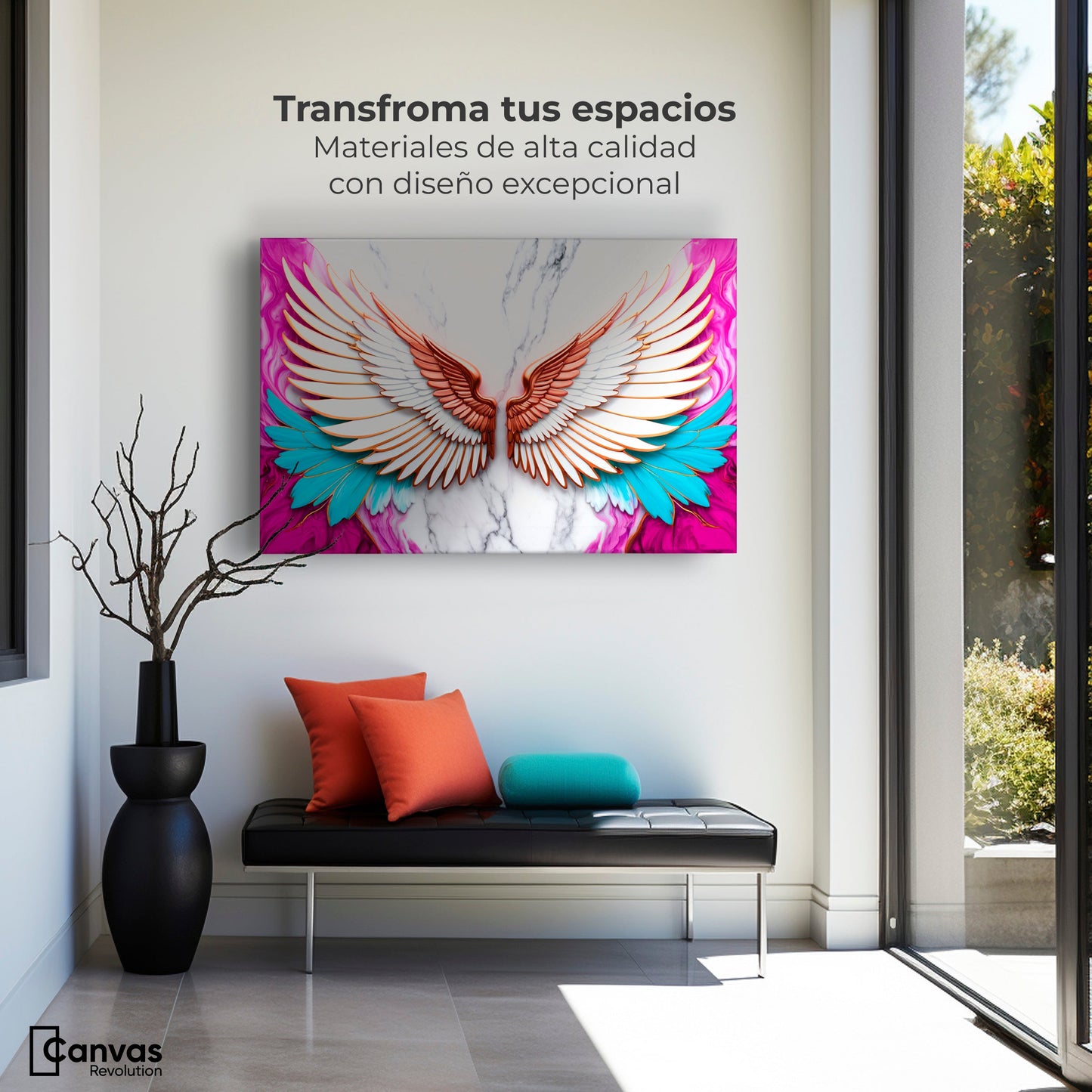 Cuadros Decorativos Canvas Revolution | Angel Vuelo Divino | Montaje1