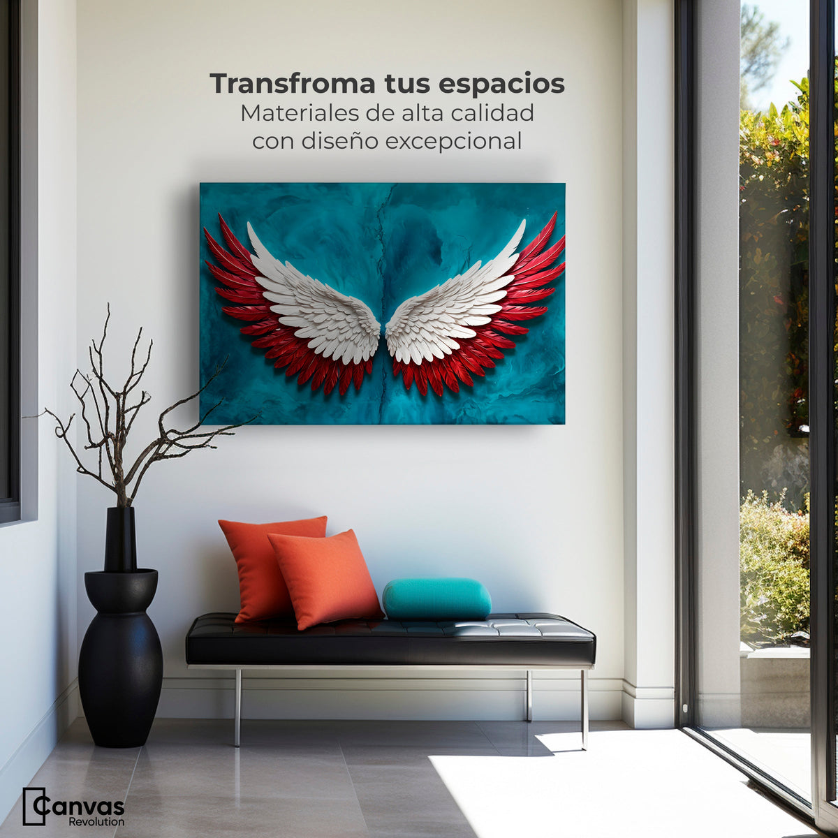 Cuadros Decorativos Canvas Revolution | Angel Vuelo Puro | Montaje1