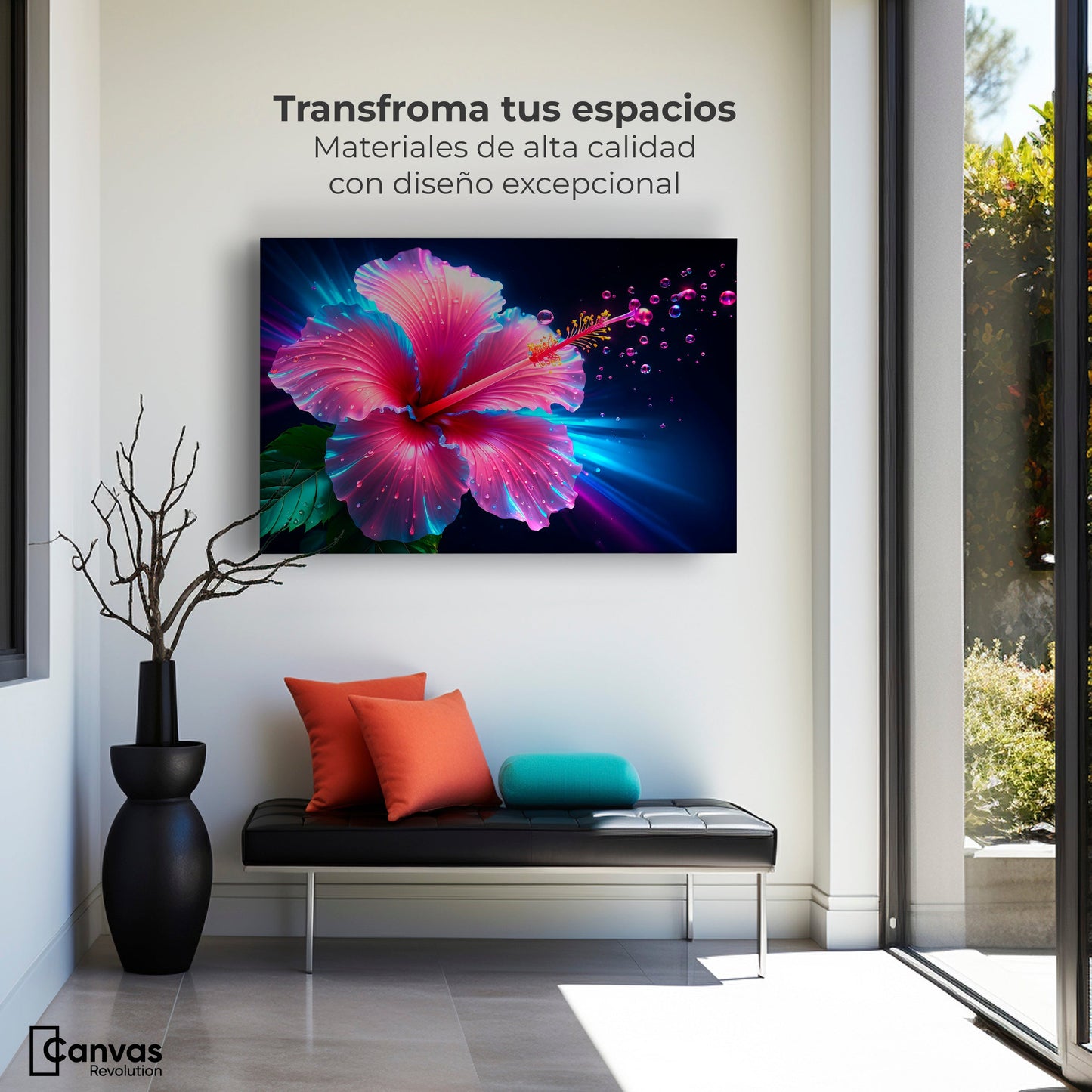 Cuadros Decorativos Canvas Revolution | Aura Hibisco Magico | Montaje1
