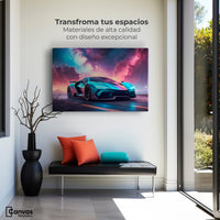 Cuadros Decorativos Canvas Revolution | Auto Deportivo Neon | Montaje1