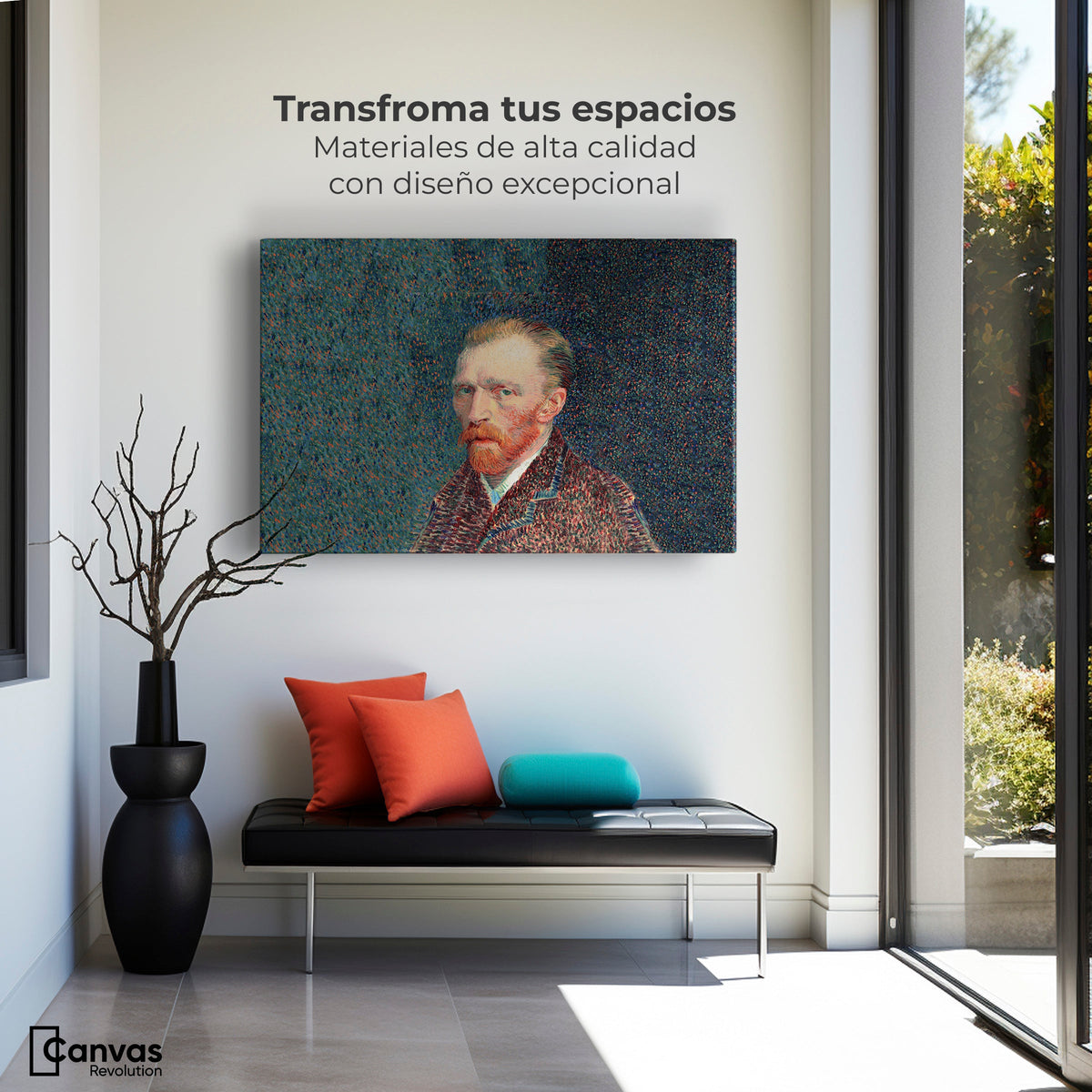 Cuadros Decorativos Canvas Revolution | Autorretrato Por Vincent Van Gogh | Montaje1
