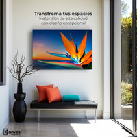 Cuadros Decorativos Canvas Revolution | Ave De Paraiso Vivo | Montaje1