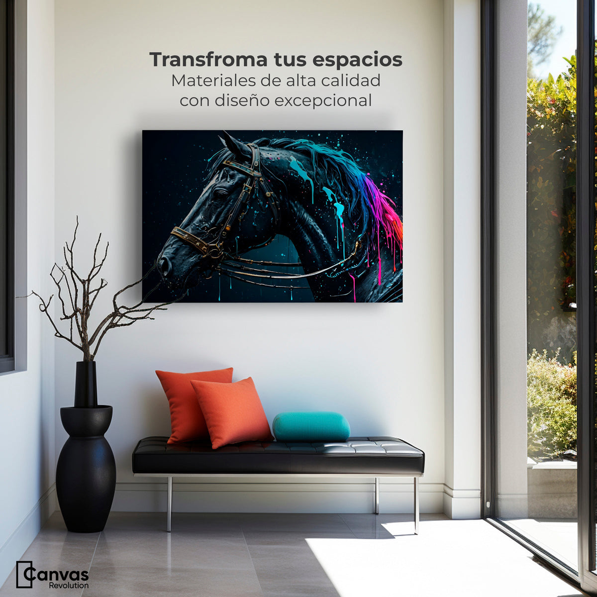 Cuadros Decorativos Canvas Revolution | Caballo Cosmico | Montaje1