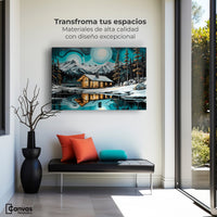 Cuadros Decorativos Canvas Revolution | Cabana Y Reflejo | Montaje1